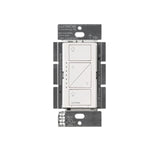 Lutron PD-6WCL Caseta Wireless in-wall dimmer; 50 W CFL/LED, 600 W Incandescent/Halogen, Single pole - Ivory