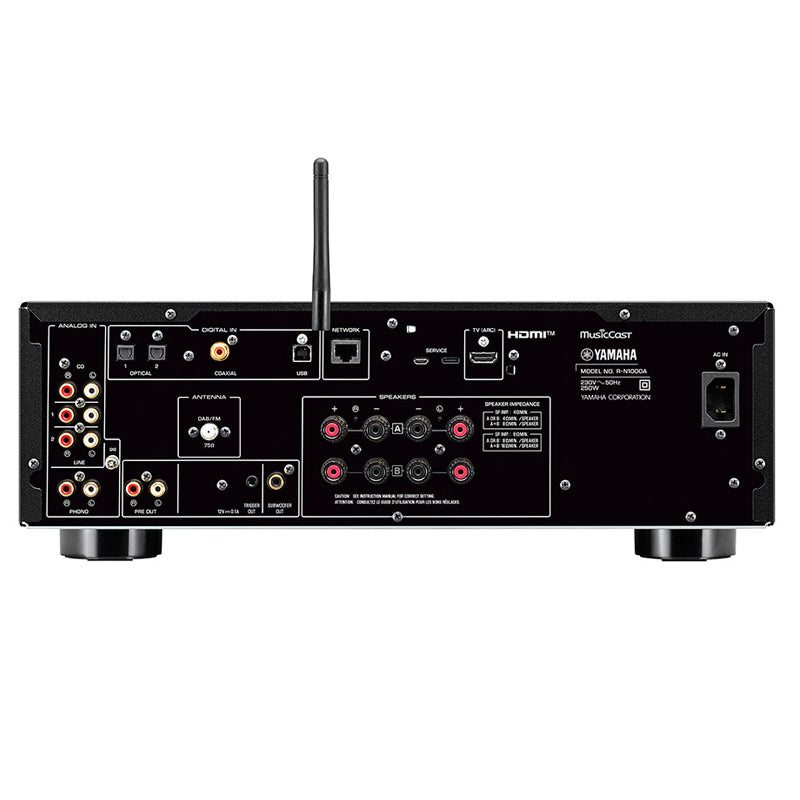 Yamaha R-N1000ASL, Stereo receiver with Wi-Fi, Bluetooth®, Apple AirPlay® 2, and HDMI , MusicCast, Silver