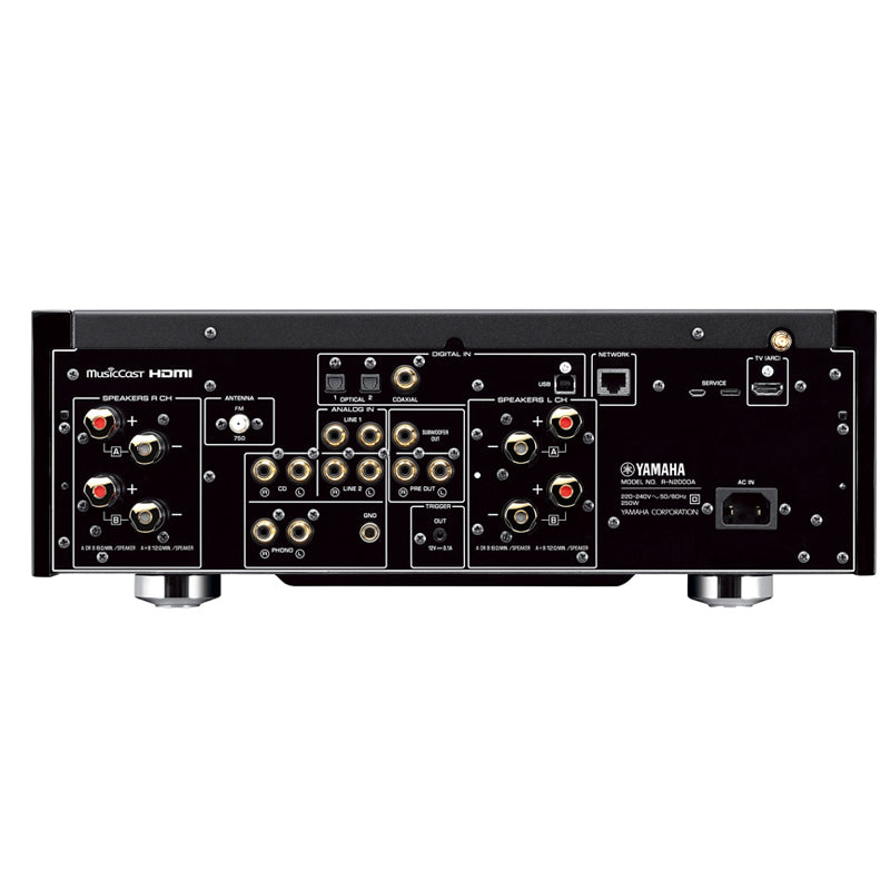 Yamaha R-N2000A, Stereo receiver with Wi-Fi, Bluetooth, Apple AirPlayÂ® 2, and HDMI, MusicCast, Silver