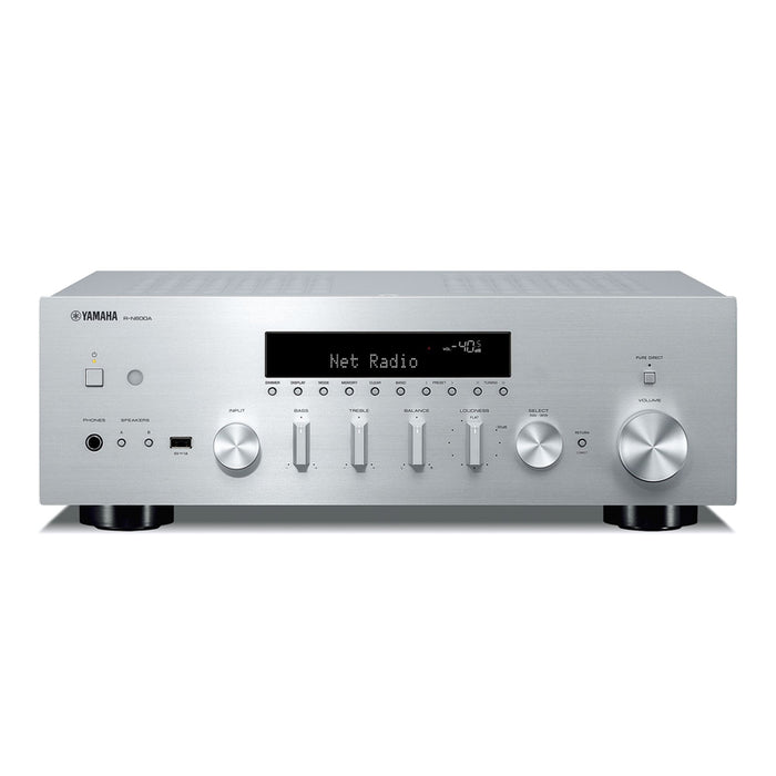 Yamaha R-N600ASL, Stereo receiver with Wi-Fi, Bluetooth, and Apple AirPlay 2 , MusicCast, Silver