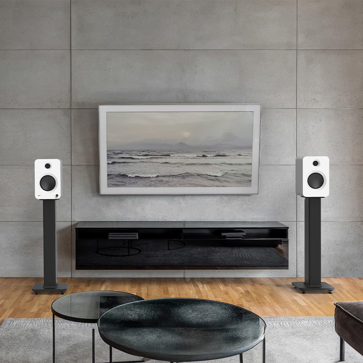 Kanto REN, 200W Powered Bookshelf Speakers with HDMI ARC, USB-C, and Bluetooth 5.3, Pair