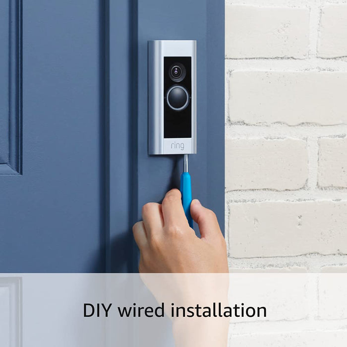 Ring Video Doorbell WIRED PLUS, Smart Wired WiFi Doorbell Camera with Color Video Previews, Night Vision and Quick Replies