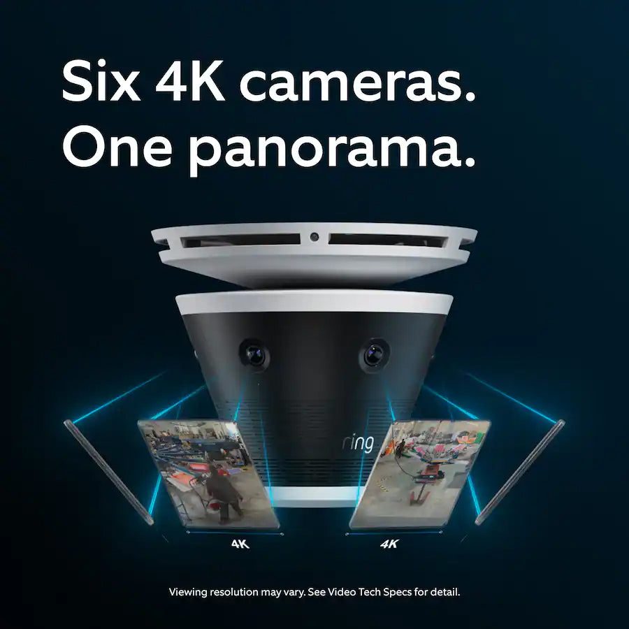 Ring Elite Cam 360° Plug-In and PoE, Six Retinal 4K Smart Cameras, Indoor / Outdoor