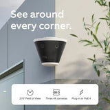 Ring Elite Cam 270° Plug-In and PoE, Retinal 4K Smart Cameras, Indoor / Outdoor