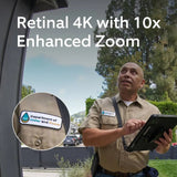 Ring Video Doorbell Wired Pro 4K, 10x Enhanced Zoom, and Low-Light Sight, Deep Silver