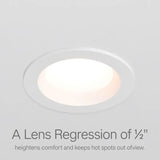Lutron RRL-CD4WH-TW, 4" Lumaris RadioRA 3 LED Remodeler Canless Downlight - 800 Lumens - 8.5W - CCT Tunable (18K-4K) - 120V - White