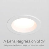 Lutron RRL-RD6WH-TW, 5"/6" Lumaris RadioRA 3 LED Retrofit Downlight - 800 Lumens - 8.5W - CCT Tunable (18K-4K) - 120V - White