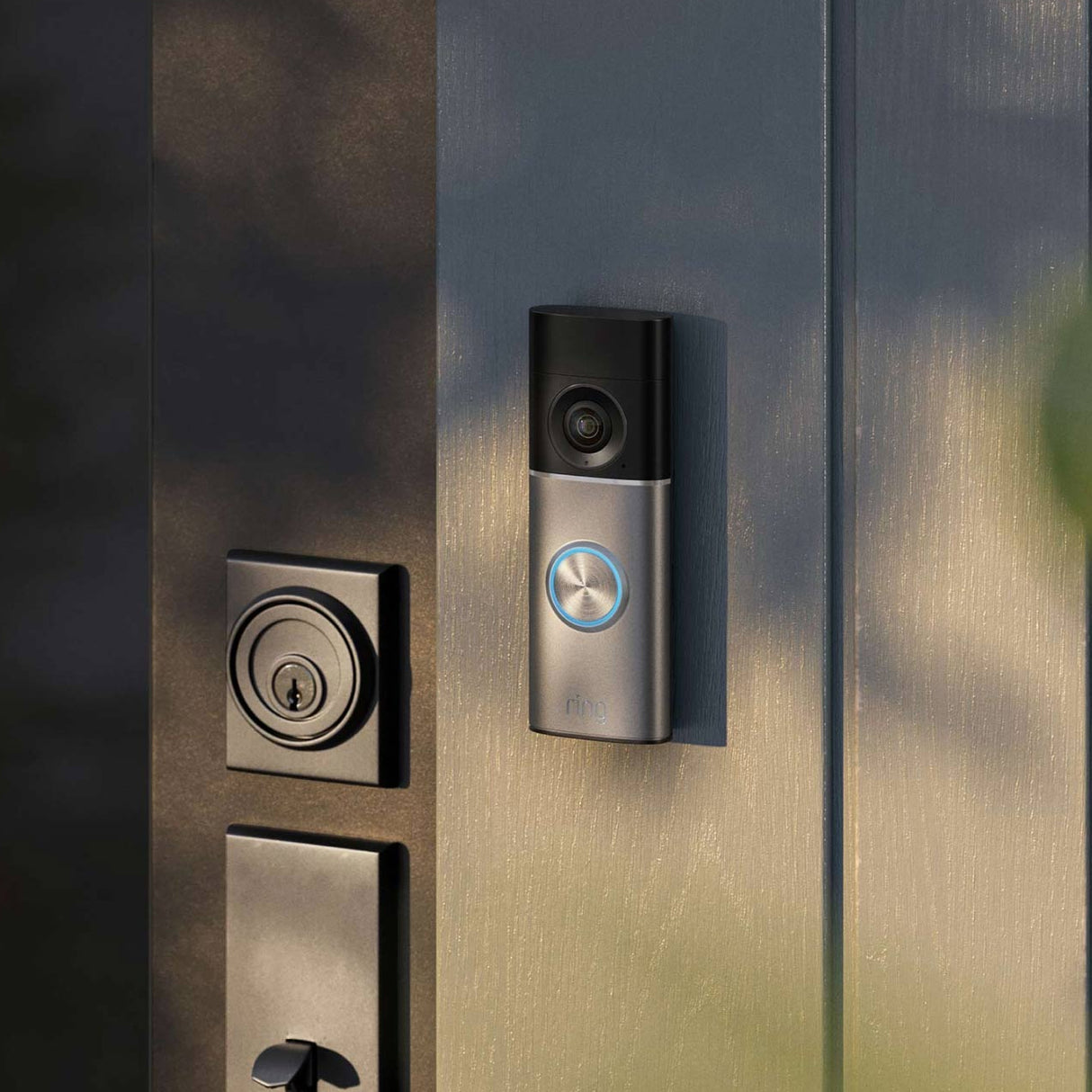 Ring Video Doorbell Battery Pro 4K, Retinal 4K with wide-angle video, up to 10x Enhanced Zoom, Night Vision, and Quick Release Ultra Battery Pack, Deep Silver