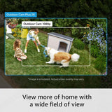 Ring Outdoor Cam Plus Plug In, Indoor / Outdoor, (Black / White)