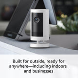 Ring Outdoor Cam Plus Plug In, Indoor / Outdoor, (Black / White)