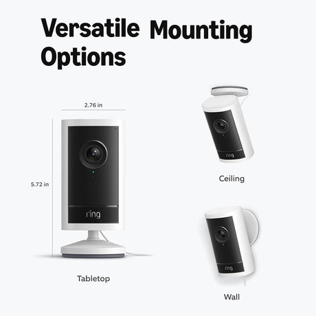 Ring Outdoor Cam Pro  PoE 4K, Indoor / Outdoor, (Black / White)