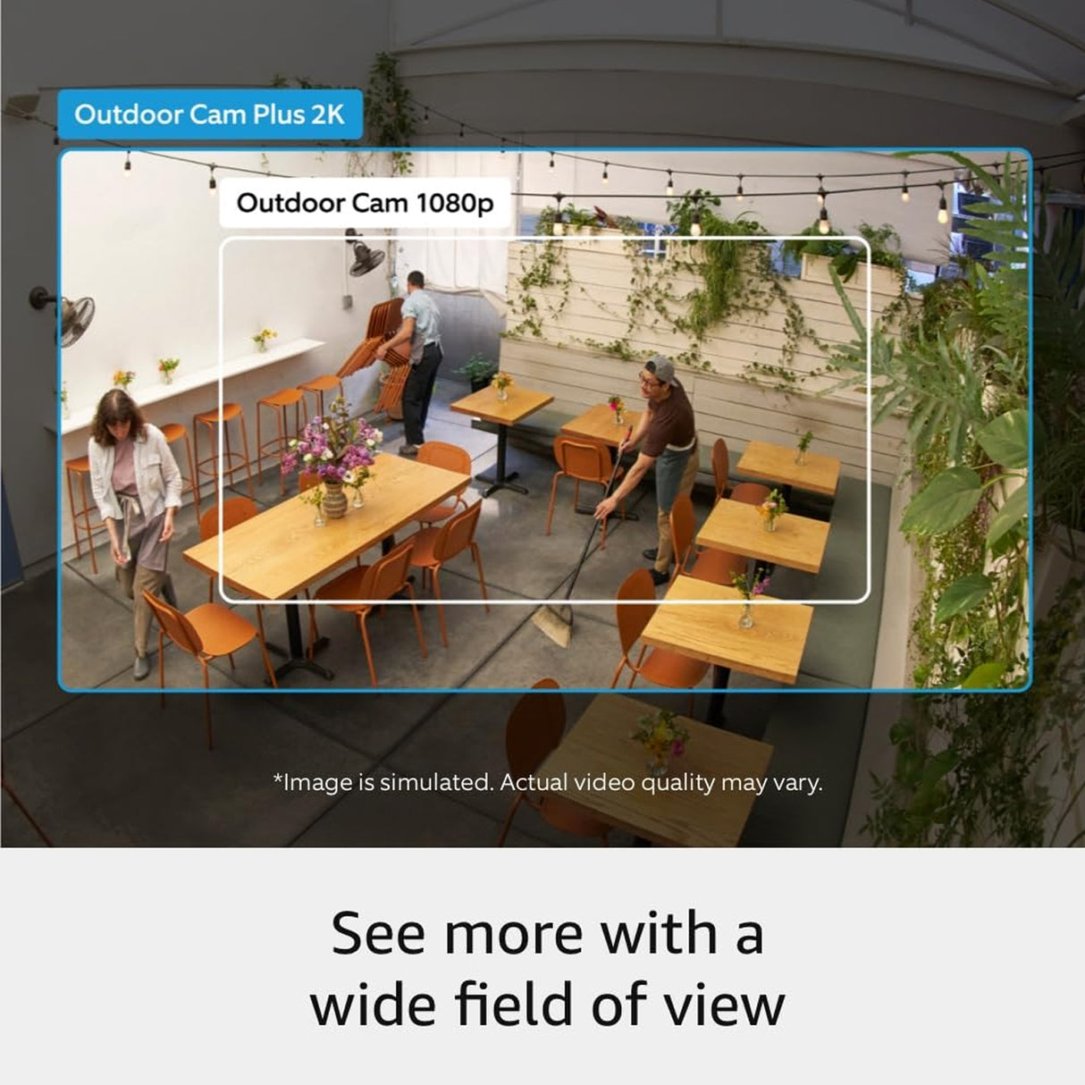 Ring Outdoor Cam Plus PoE 2K, Indoor / Outdoor, (White)