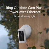 Ring Outdoor Cam Plus PoE 2K, Indoor / Outdoor, (White)
