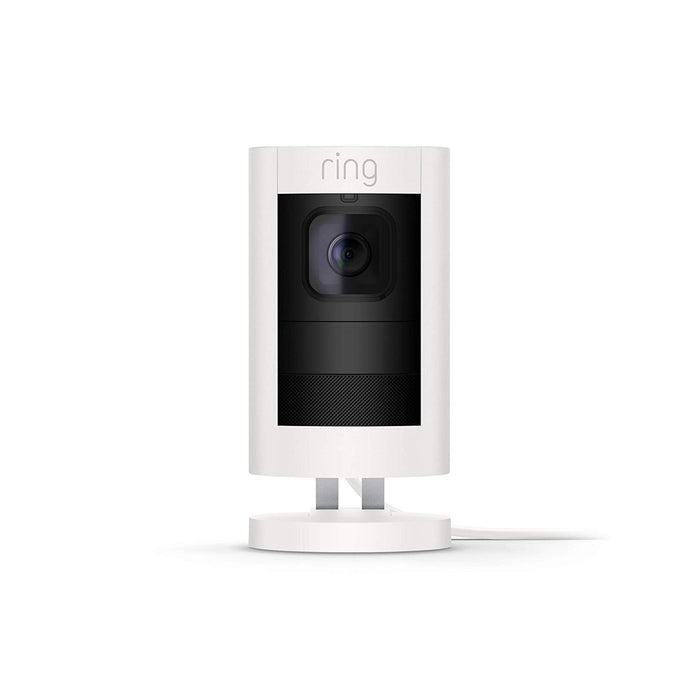 Ring Stick Up Cam Wired, Indoor/Outdoor Standard Security Camera (Black / White)