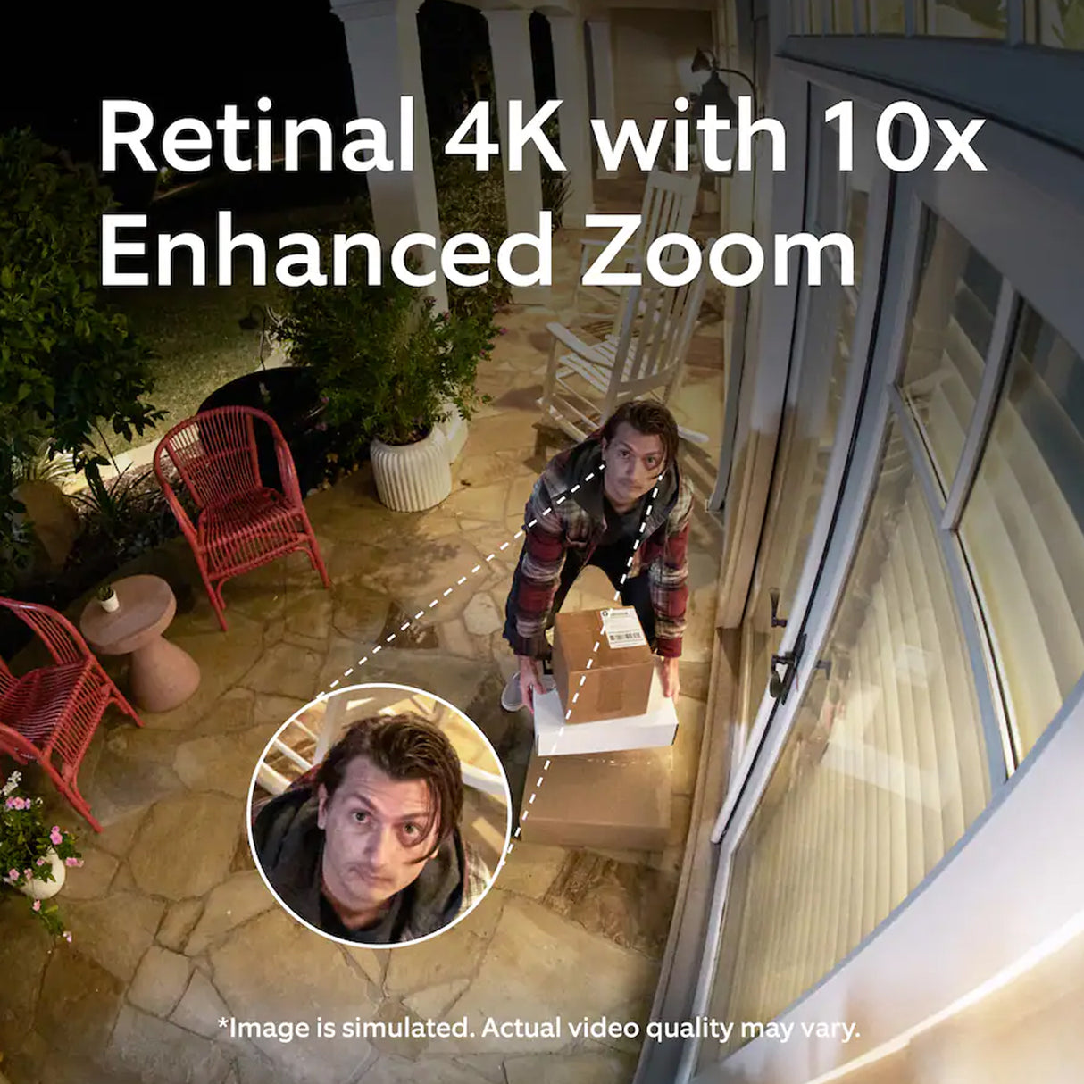 Ring Spotlights Cam Pro PoE, Retinal 4K with wide-angle video, 10x Enhanced Zoom, and 600 Lumen, (Black / White)