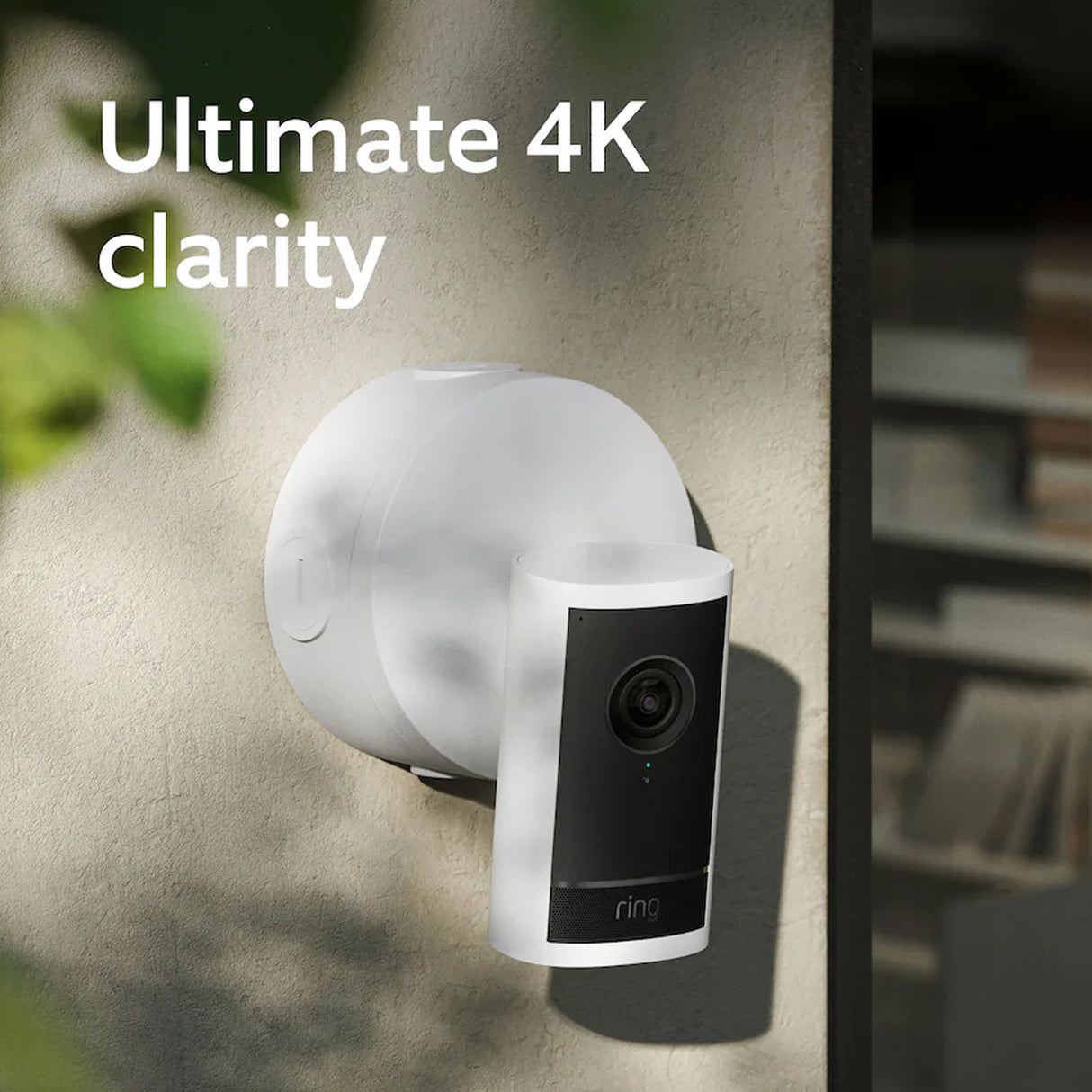 Ring Spotlights Cam Pro PoE, Retinal 4K with wide-angle video, 10x Enhanced Zoom, and 600 Lumen, (Black / White)