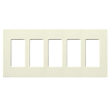 Lutron SC-5, Claro Screwless Designer Wallplate - 5 Gang