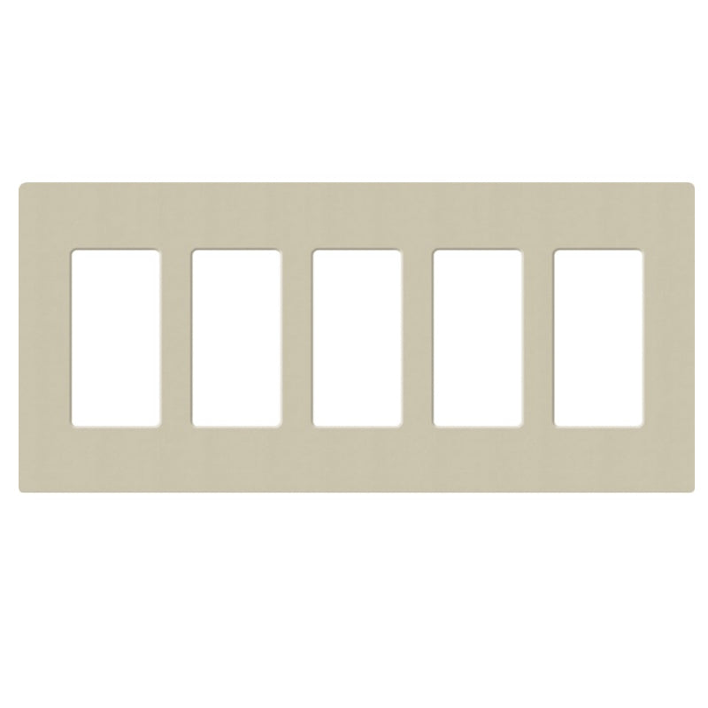 Lutron SC-5, Claro Screwless Designer Wallplate - 5 Gang