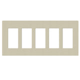 Lutron SC-5, Claro Screwless Designer Wallplate - 5 Gang