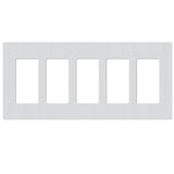 Lutron SC-5, Claro Screwless Designer Wallplate - 5 Gang