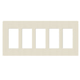 Lutron SC-5, Claro Screwless Designer Wallplate - 5 Gang
