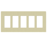 Lutron SC-5, Claro Screwless Designer Wallplate - 5 Gang