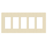 Lutron SC-5, Claro Screwless Designer Wallplate - 5 Gang