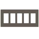 Lutron SC-5, Claro Screwless Designer Wallplate - 5 Gang