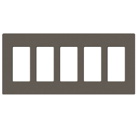 Lutron SC-5, Claro Screwless Designer Wallplate - 5 Gang