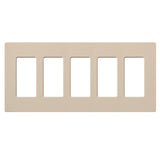 Lutron SC-5, Claro Screwless Designer Wallplate - 5 Gang