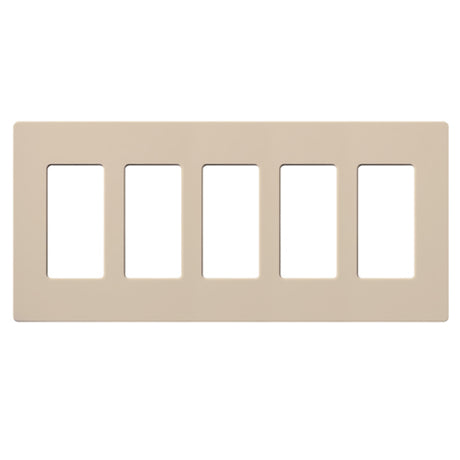 Lutron SC-5, Claro Screwless Designer Wallplate - 5 Gang