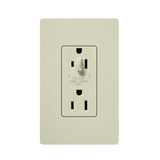Lutron SCR-15-HDTR Claro 15A Tamper Resistant Receptacle - Half Dimming