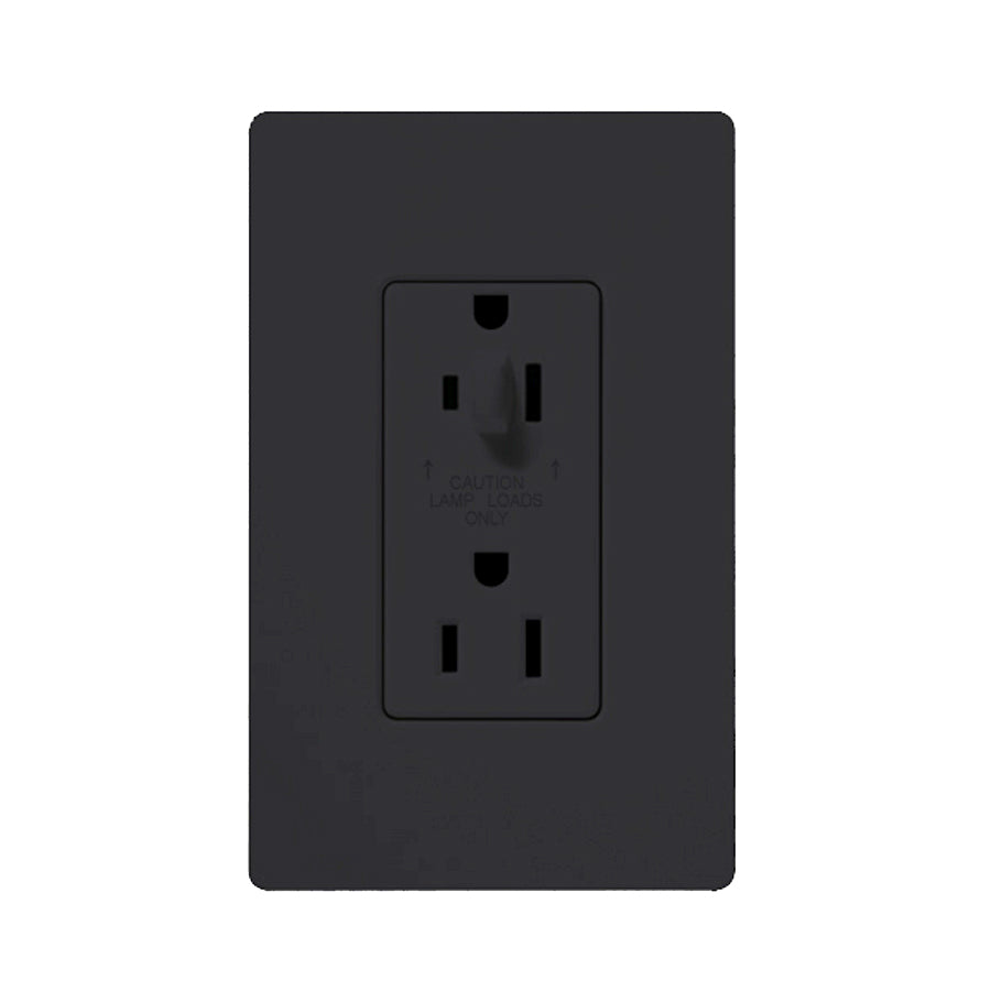 Lutron SCR-15-HDTR Claro 15A Tamper Resistant Receptacle - Half Dimming