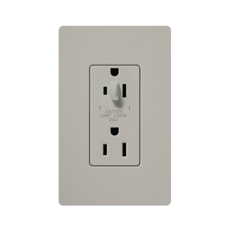 Lutron SCR-15-HDTR Claro 15A Tamper Resistant Receptacle - Half Dimming