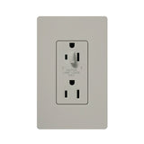 Lutron SCR-15-HDTR Claro 15A Tamper Resistant Receptacle - Half Dimming