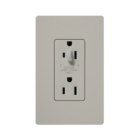 Lutron SCR-15-HDTR Claro 15A Tamper Resistant Receptacle - Half Dimming