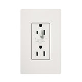 Lutron SCR-15-HDTR Claro 15A Tamper Resistant Receptacle - Half Dimming