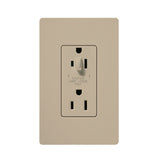 Lutron SCR-15-HDTR Claro 15A Tamper Resistant Receptacle - Half Dimming