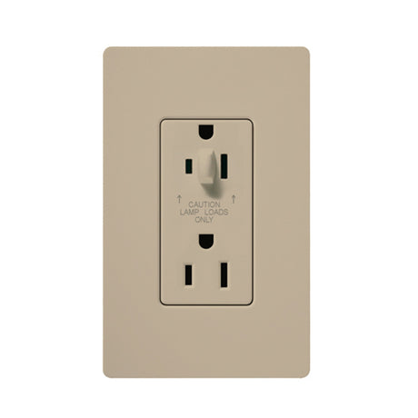 Lutron SCR-15-HDTR Claro 15A Tamper Resistant Receptacle - Half Dimming