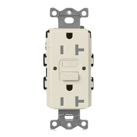 Lutron SCR-20-GFST, 20A, GFCI Receptacle, Tamper Resistant, Self Testing Recepticle, Cobblestone