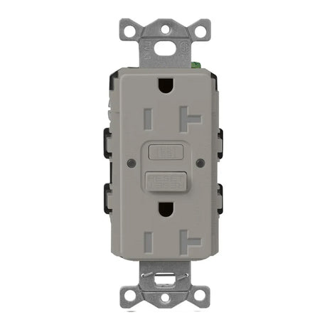 Lutron SCR-20-GFST, 20A, GFCI Receptacle, Tamper Resistant, Self Testing Recepticle, Cobblestone