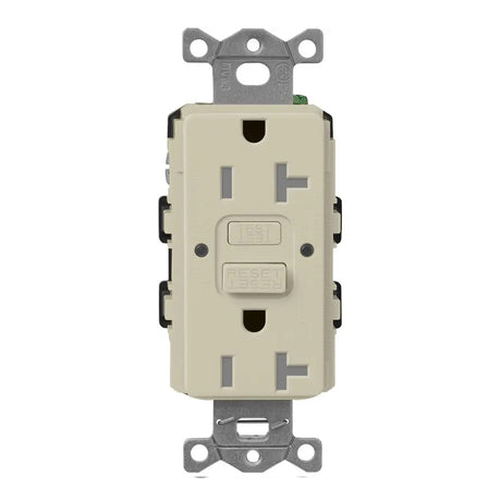 Lutron SCR-20-GFST, 20A, GFCI Receptacle, Tamper Resistant, Self Testing Recepticle, Cobblestone
