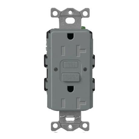 Lutron SCR-20-GFST, 20A, GFCI Receptacle, Tamper Resistant, Self Testing Recepticle, Cobblestone