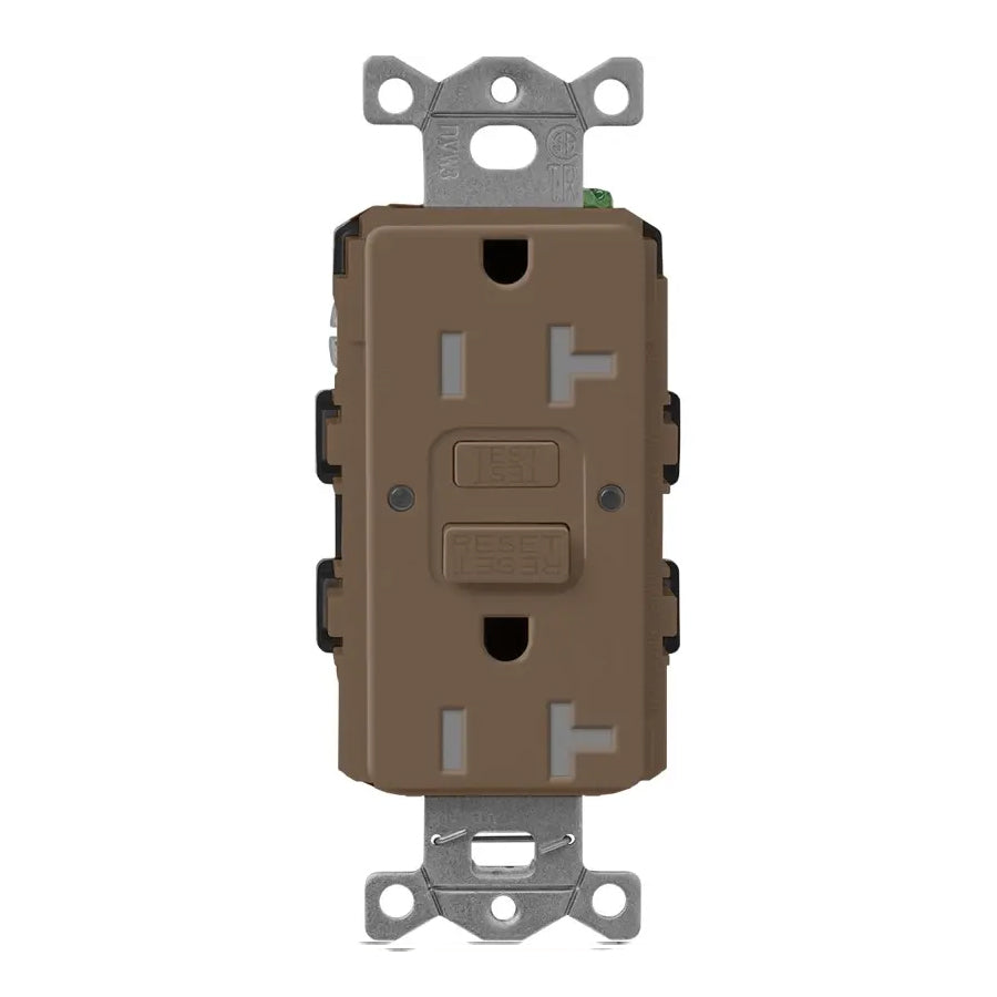Lutron SCR-20-GFST, 20A, GFCI Receptacle, Tamper Resistant, Self Testing Recepticle, Cobblestone