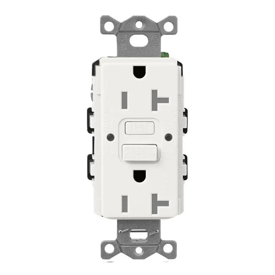 Lutron SCR-20-GFST, 20A, GFCI Receptacle, Tamper Resistant, Self Testing Recepticle, Cobblestone