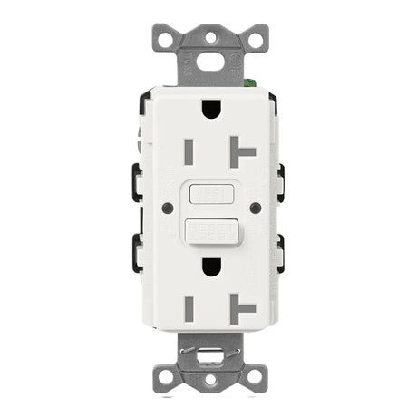 Lutron SCR-20-GFST, 20A, GFCI Receptacle, Tamper Resistant, Self Testing Recepticle, Cobblestone