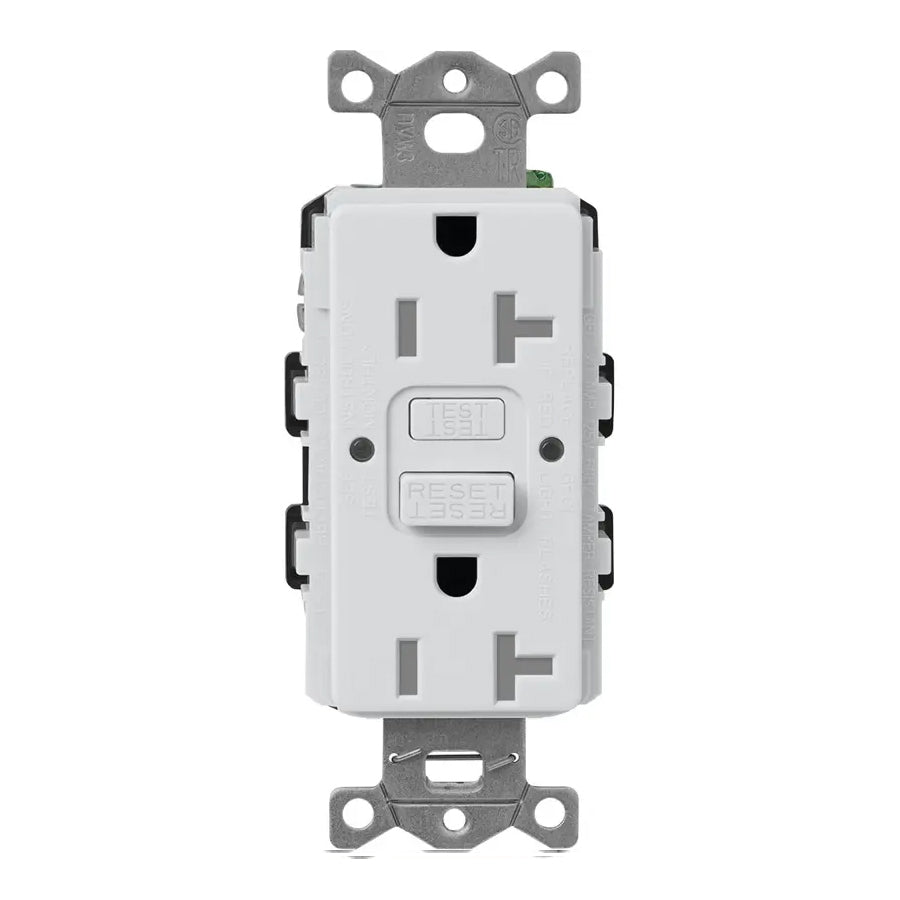 Lutron SCR-20-GFST, 20A, GFCI Receptacle, Tamper Resistant, Self Testing Recepticle, Cobblestone