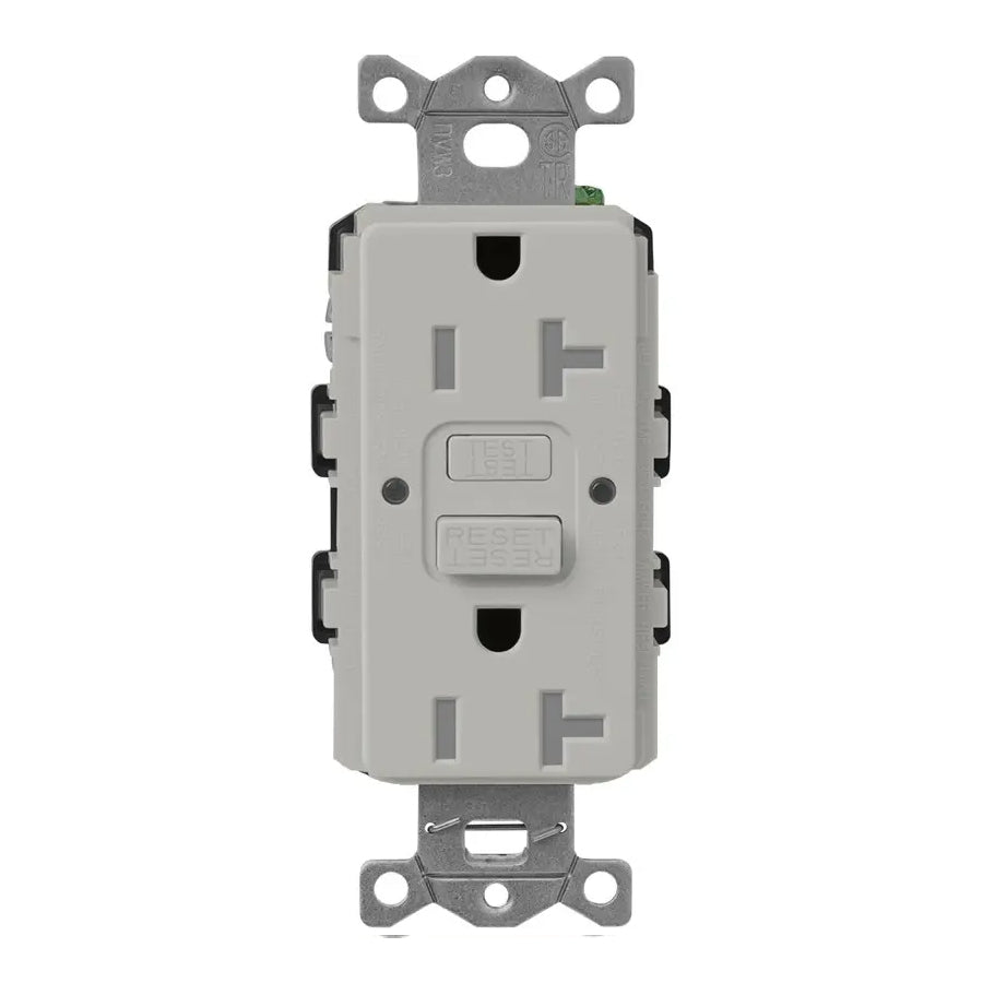 Lutron SCR-20-GFST, 20A, GFCI Receptacle, Tamper Resistant, Self Testing Recepticle, Cobblestone