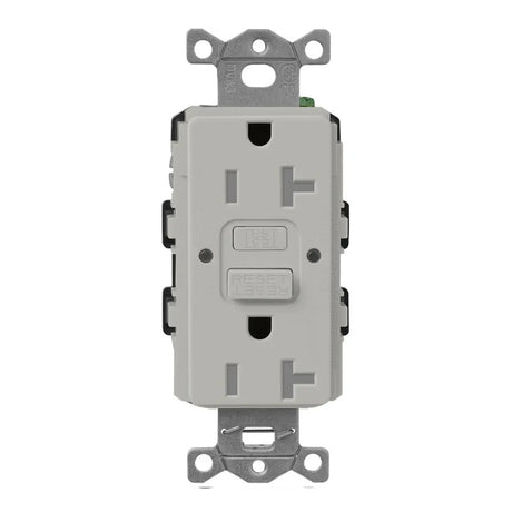 Lutron SCR-20-GFST, 20A, GFCI Receptacle, Tamper Resistant, Self Testing Recepticle, Cobblestone