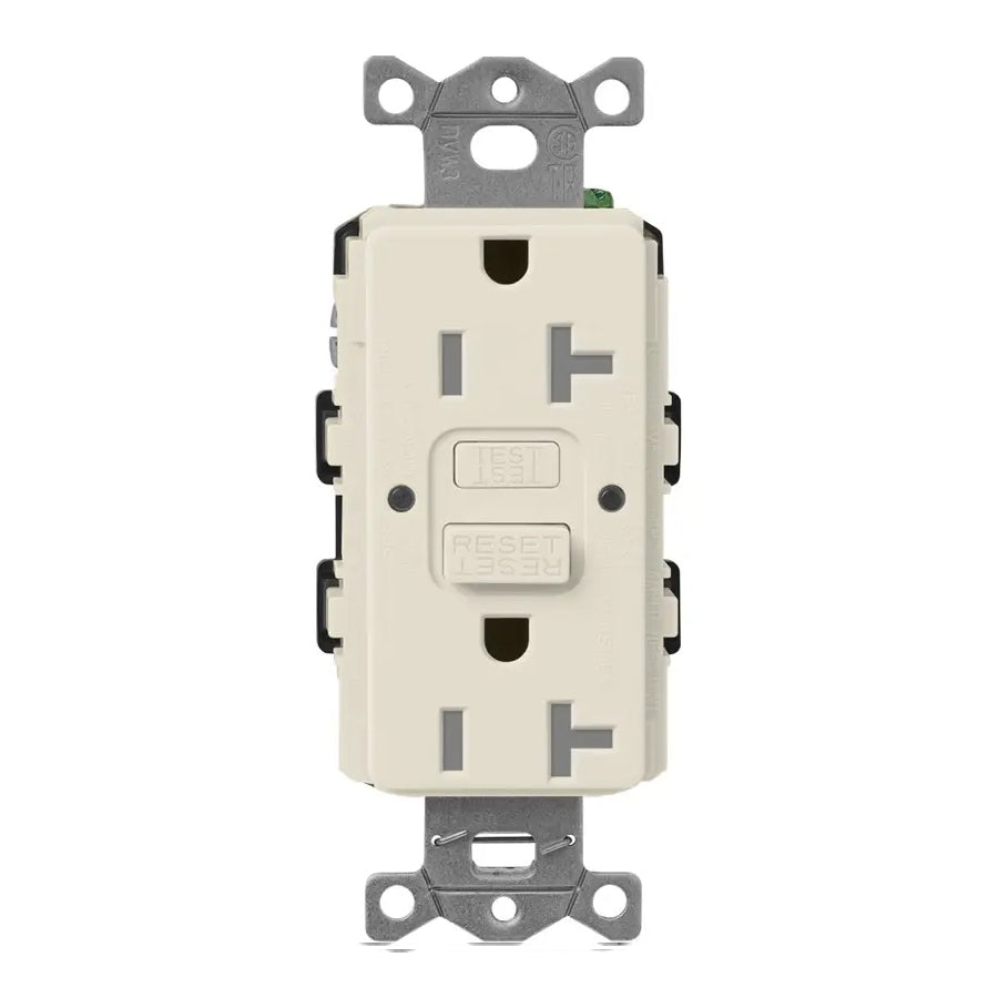 Lutron SCR-20-GFST, 20A, GFCI Receptacle, Tamper Resistant, Self Testing Recepticle, Cobblestone